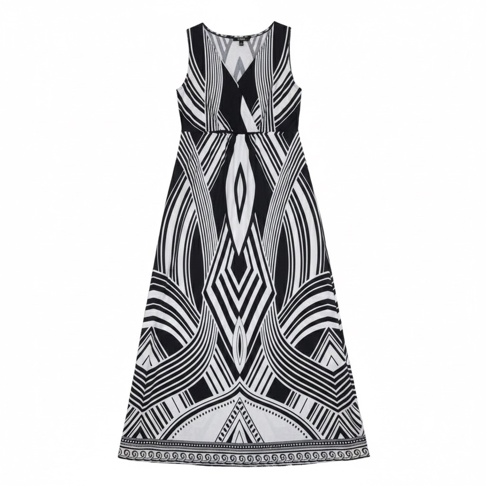 Elementz Dress Size Small Geo Print Maxi-Festival/ Minimalist /Resort